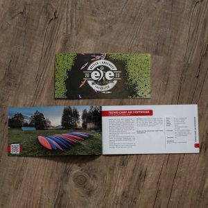 Broschüre und Informationsflyer der als Werbung genutzt wurde