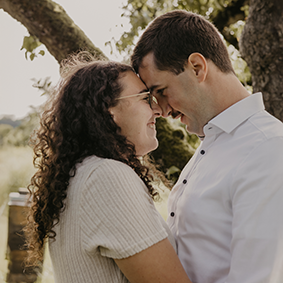 Paar-Shooting. Fotografie eines verlobten Paares